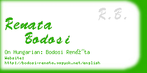 renata bodosi business card